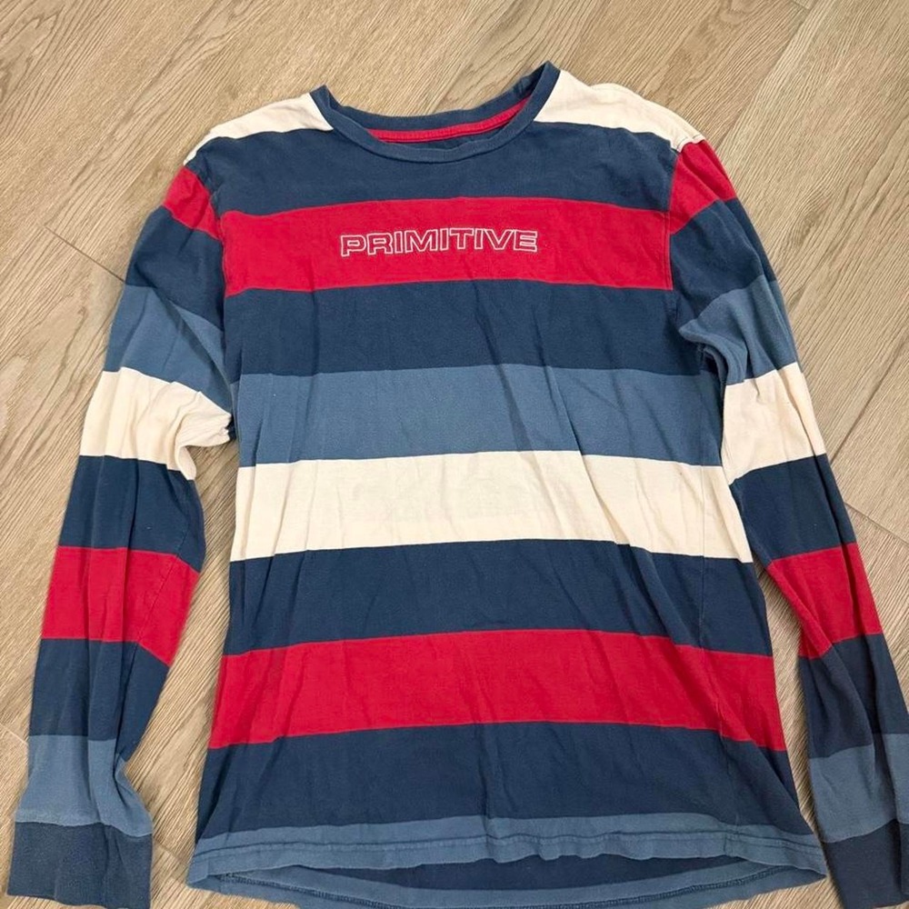 Primitive long sleeve shirt with horizontal stripes Size M